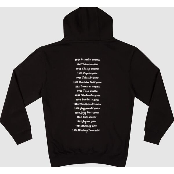 Fender Fender® Logo Date Back Hoodie, Black, Large