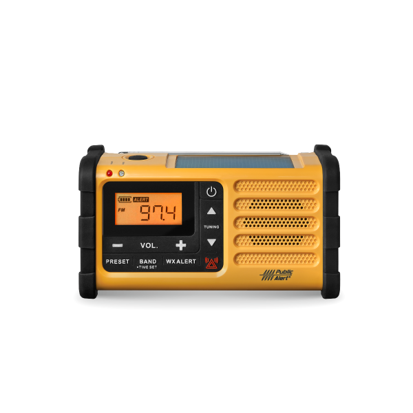 angean MMR-88 AM/FM/Weather, Alert Emergency Radio, Solar/Hand Crank/USB/Flashlight, Siren, Smartphone Charger