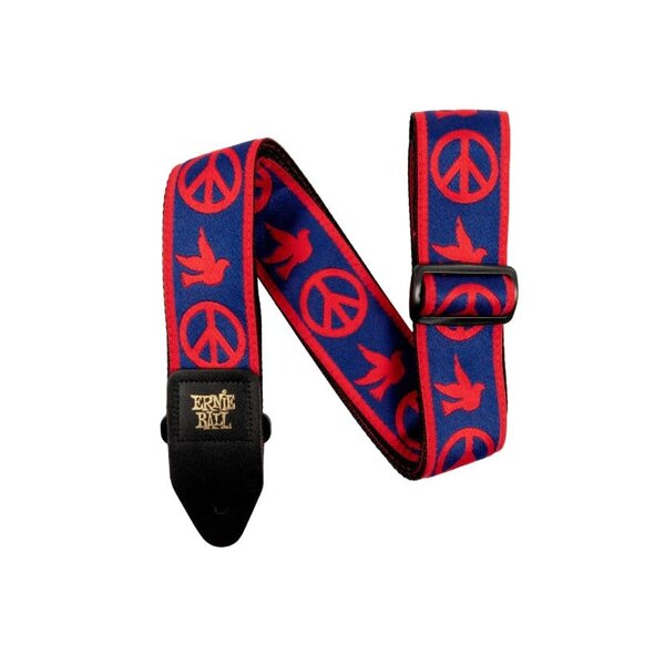 Ernie Ball Ernie Ball Red & Blue Peace Love Dove Strap