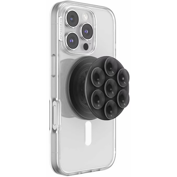 Popsockets Popsockets PopGrip Suck-Up for MagSafe Round with Adapter Translucent Black