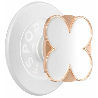 PopsSockets Popsockets PopGrip for MagSafe Round with Adapter Enamel Clover Rose Gold