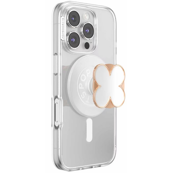 Popsockets Popsockets PopGrip for MagSafe Round with Adapter Enamel Clover Rose Gold
