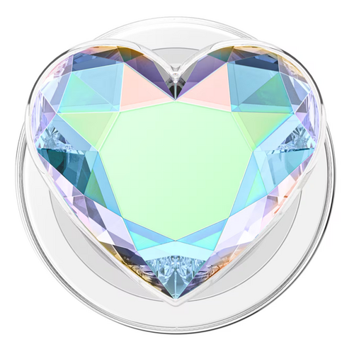 Popsockets Popsockets PopGrip for MagSafe Round with Adapter Iridescent Dichroic Heart