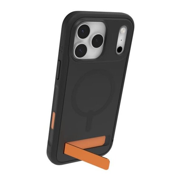 iPhone 17 Pro ZAGG Graphene Sedona Snap Kickstand Case - Flood Black/Orange