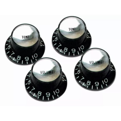 Gibson Top-Hat Tone & Volume Knob Set - Black