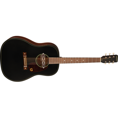 Gretsch Gretsch Deltoluxe Dreadnought, Walnut Fingerboard, Tortoiseshell Pickguard, Black Top
