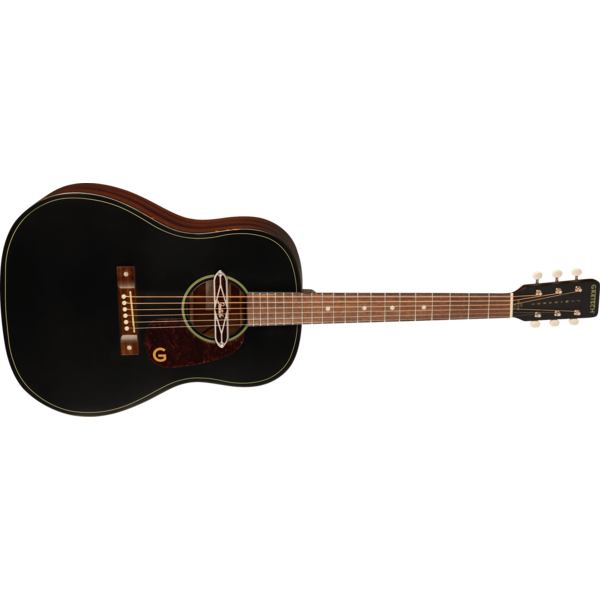 Gretsch Gretsch Deltoluxe Dreadnought, Walnut Fingerboard, Tortoiseshell Pickguard, Black Top