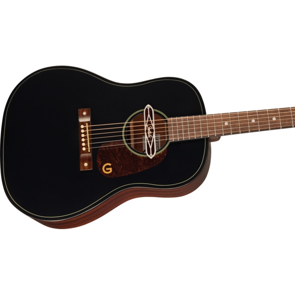 Gretsch Gretsch Deltoluxe Dreadnought, Walnut Fingerboard, Tortoiseshell Pickguard, Black Top