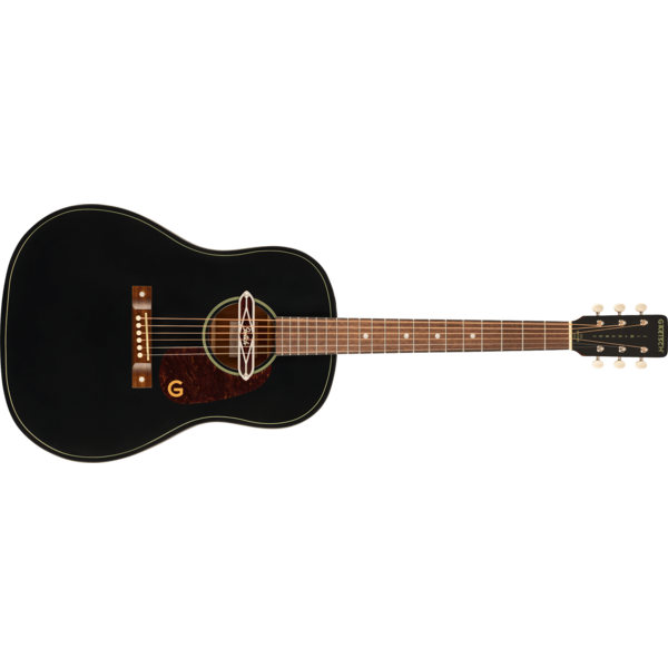 Gretsch Gretsch Deltoluxe Dreadnought, Walnut Fingerboard, Tortoiseshell Pickguard, Black Top