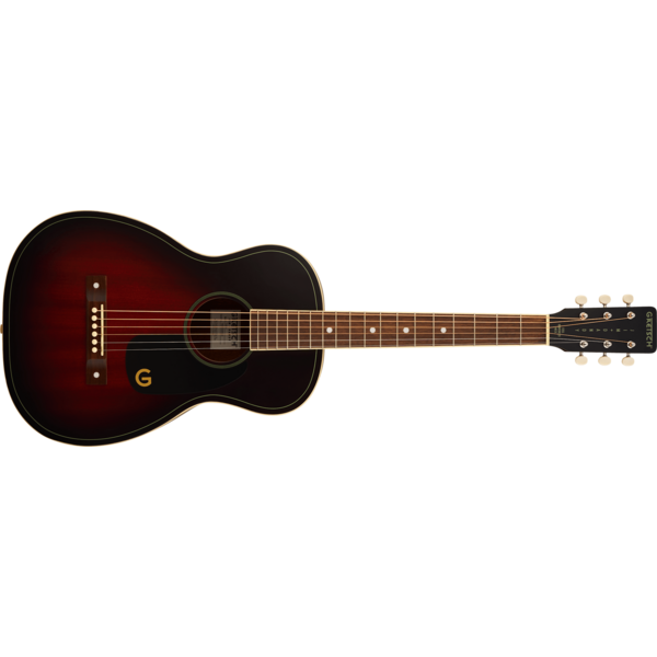 Gretsch Jim Dandy™ Parlor, Walnut Fingerboard, Black Pickguard, Deep Cherry Burst