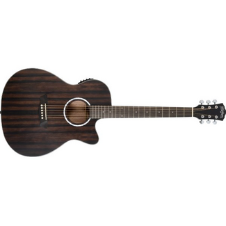 Washburn Washburn Deep Forest Auditorium Acoustic / Electric Guitar, Striped Ebony
