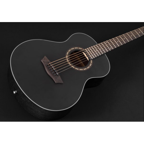 Washburn Washburn Apprentice G-Mini 6-String Acoustic Guitar, Matte Black