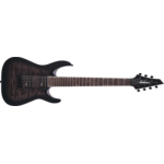 Jackson X Jackson JS Series Dinky™ Arch Top JS22Q-7 DKA HT Amaranth Fingerboard Transparent Black Burst