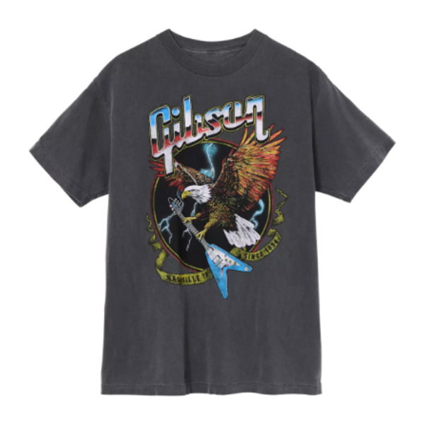 Gibson Eagle Tee Vintage Gray - XL