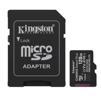 Kingston Kingston 128GB microSDXC Canvas Select Plus Gen3 150MB/s A1 Card w/Adapter