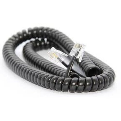 Ultralink Ultralink Home Phone Coil Cord - Black - 3.6m/12ft