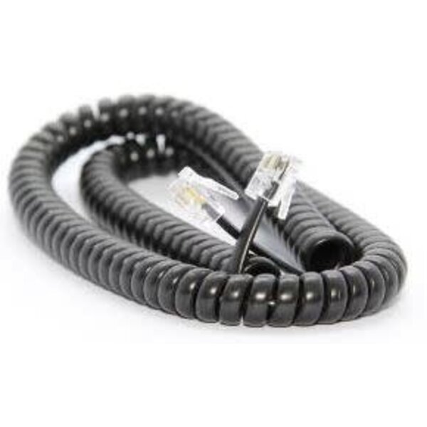 Ultralink Ultralink Home Phone Coil Cord - Black - 3.6m/12ft