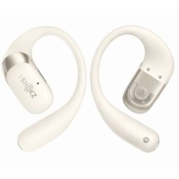 Shokz Shokz OpenFit 2 Beige Bluetooth Headset Noise Cancelling Mic Around Ear Air Conduction