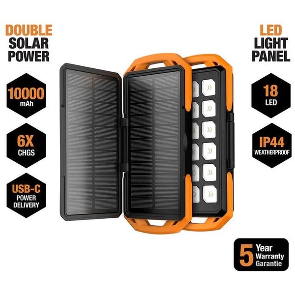 ToughTested Switch Back 10,000mAh Solar Power Bank