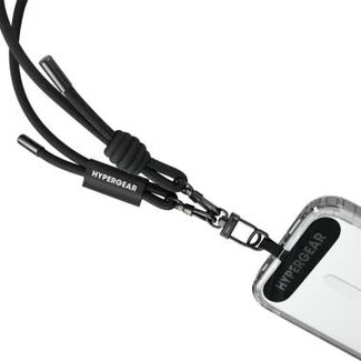 HyperGear TECHcessories Universal Crossbody Phone Strap - Black Braided Rope