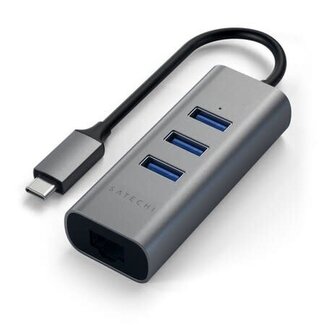 Satechi Satechi USB-C 2-in-1 Hub with Ethernet Space Gray