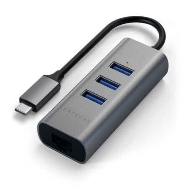 Satechi Satechi USB-C 2-in-1 Hub with Ethernet Space Gray