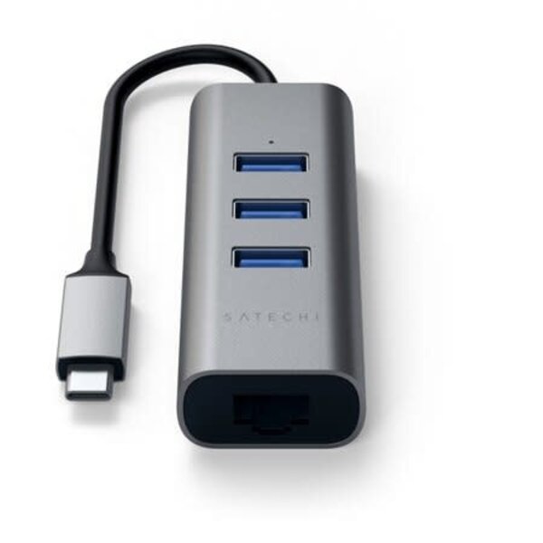 Satechi Satechi USB-C 2-in-1 Hub with Ethernet Space Gray