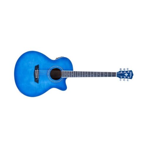 Washburn Washburn Festival EA15 Acoustic, Flame Transparent Blue