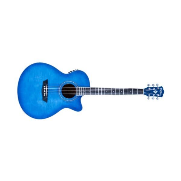 Washburn Washburn Festival EA15 Acoustic, Flame Transparent Blue