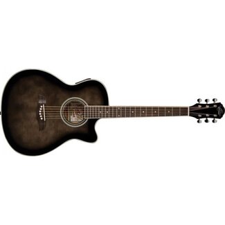 Oscar Schmidt Black Auditorium Acoustic Electric Guitar