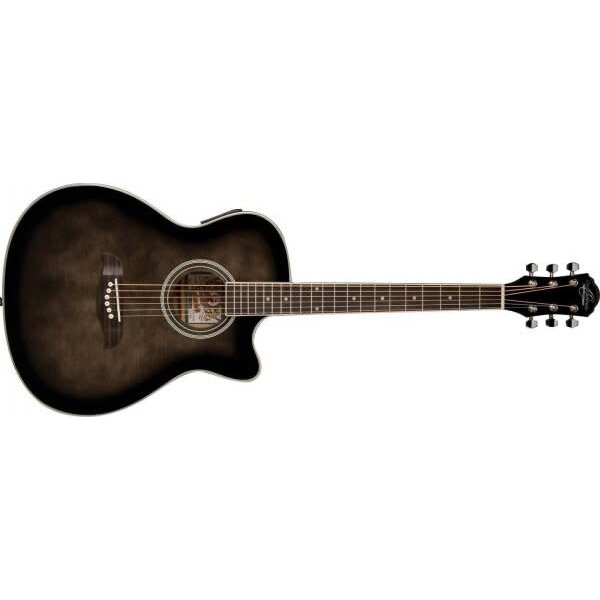 Oscar Schmidt Black Auditorium Acoustic Electric Guitar