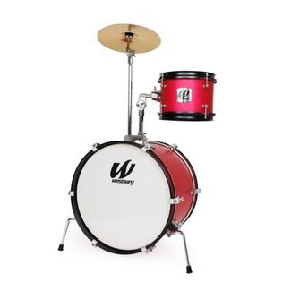 Westbury Westbury 3-Piece Junior Drum Set Complete With Throne Red Sparkle Finish