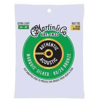 Martin & Co Martin Authentic Acoustic Guitar Strings Marquis Silked Extra Light