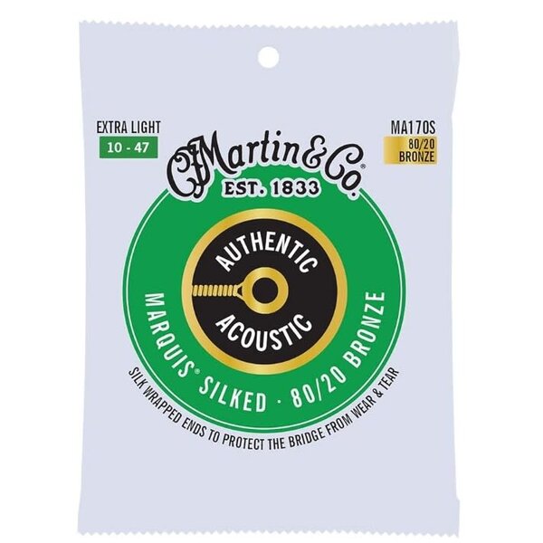 Martin & Co Martin Authentic Acoustic Guitar Strings Marquis Silked Extra Light