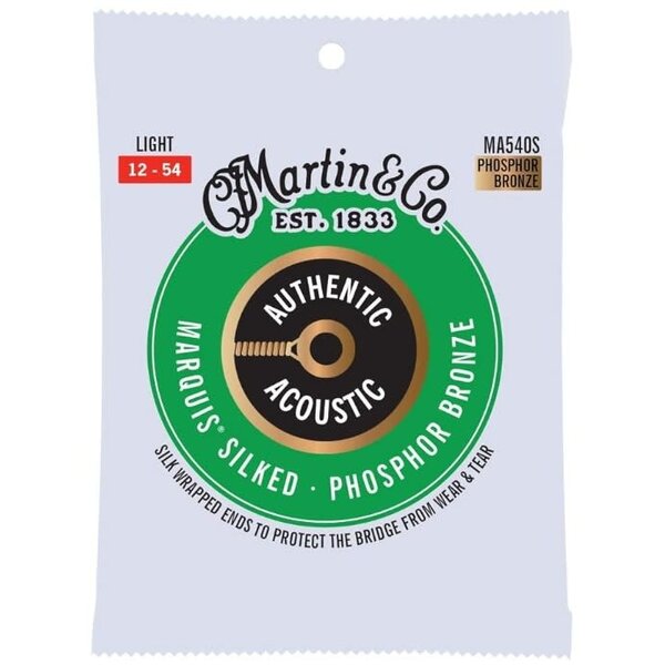 Martin & Co Martin Authentic Acoustic Marquis Silked Guitar Strings Phosphor Bronze Light