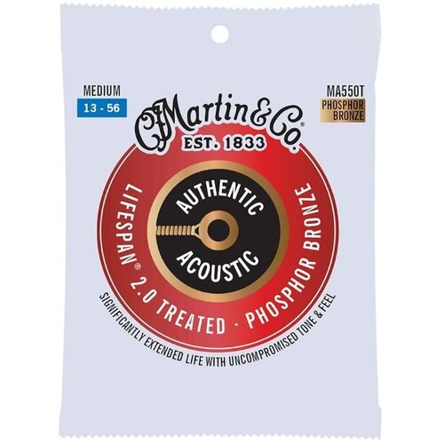 Martin & Co Martin Authentic Acoustic Guitar Strings Lifespan 2.0 Treated Medium