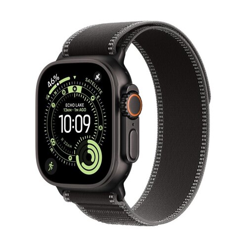 Apple Apple Watch Ultra 3 49mm Titanium Black case with Black Trail Loop Band M/L LTE