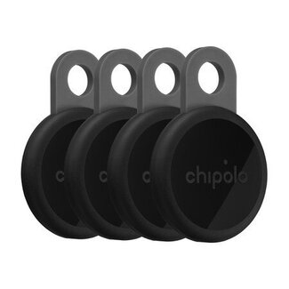 Chipolo LOOP Tracking Tag x 4 (Works with Android's Find Hub Device or Apple Find My) Charcoal