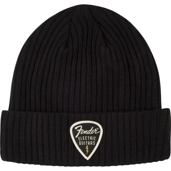 Fender Fender® Pick Patch Ribbed Beanie Black