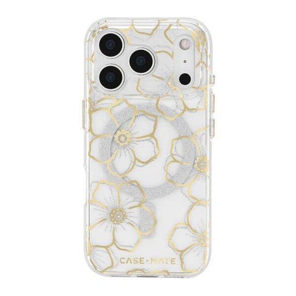 CaseMate iPhone 17 Pro Max Case-Mate Floral Gems MagSafe Case - Gold