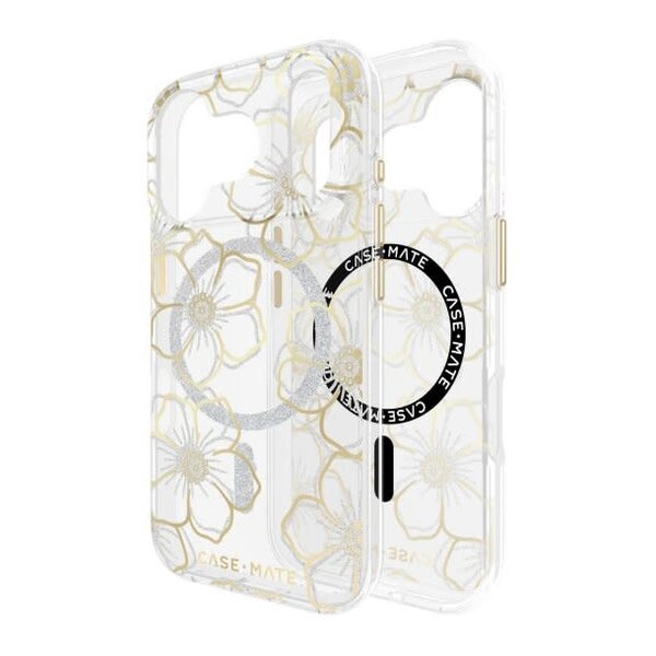 CaseMate iPhone 17 Pro Max Case-Mate Floral Gems MagSafe Case - Gold