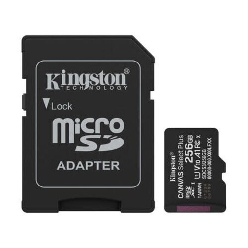 Kingston Kingston UHS-I A1 Canvas Select Plus MicroSD Card w/ SD Adapter 256GB