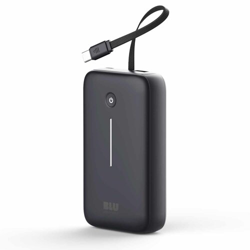 Blu Element Blu Element PowerFlex 20K mAh 30W PD Power Bank with Built-In USB-C Cable Black