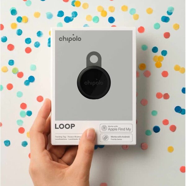 Chipolo LOOP Tracking Tag (Works with Android's Find Hub Device or Apple Find My) Charcoal