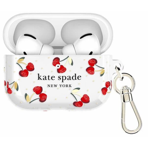 Kate Spade Kate Spade Protective Case with Gold Ring Clip Cherry Dot for AirPods Pro 3
