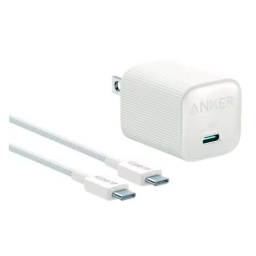Anker Anker Nano Wall Charger 30W USB-C White with USB-C AKSD Brained 3ft Cable