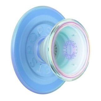 Popsockets PopGrip For MagSafe Round with Adapter Ring Blue Translucent Opalescent