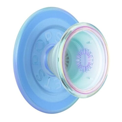 Popsockets PopGrip For MagSafe Round with Adapter Ring Blue Translucent Opalescent
