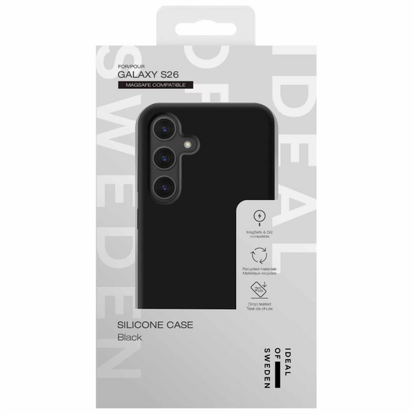 Ideal of Sweden Ideal of Sweden Silicone Case Compatible w/Magnets Black for Samsung Galaxy S26
