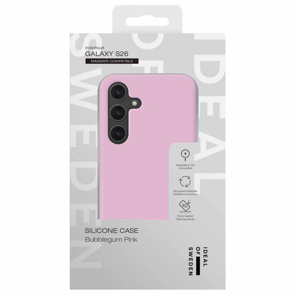 Ideal of Sweden Ideal of Sweden Silicone Case Compatible w/Magnets Bubblegum Pink for Samsung Galaxy S26